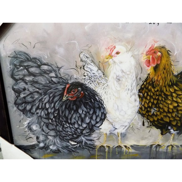 NEW Hens Chickens Country Wall Art Home Farmhouse By Holli Hocks Print - Picture 2 of 6